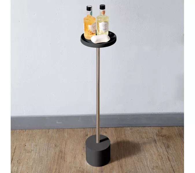 Стойка для ванной комнаты ABBER Stein AS1634MB черная матовая, Выбрать цвет: Черный матовый