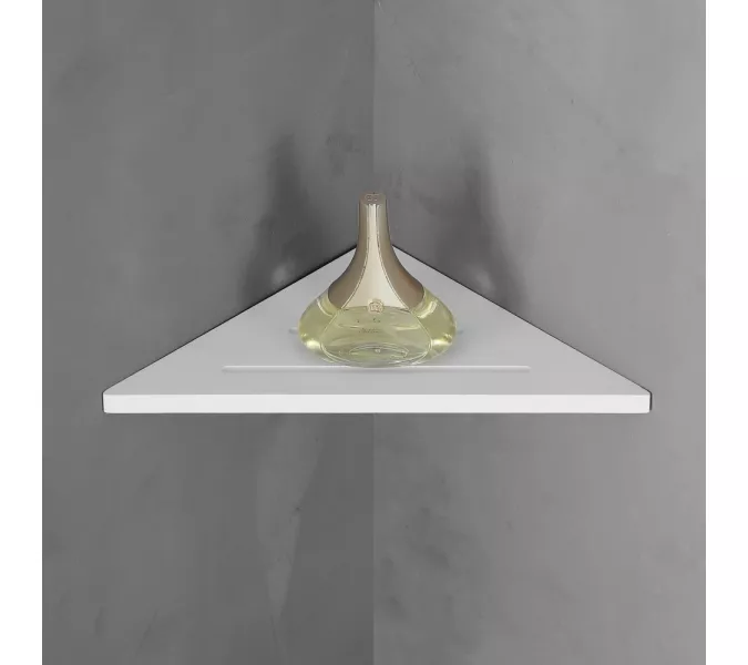 Угловая полочка для ванной комнаты ABBER Stein AS1652 белая, Выбрать цвет: Белый, Выбрать размер: 30*30