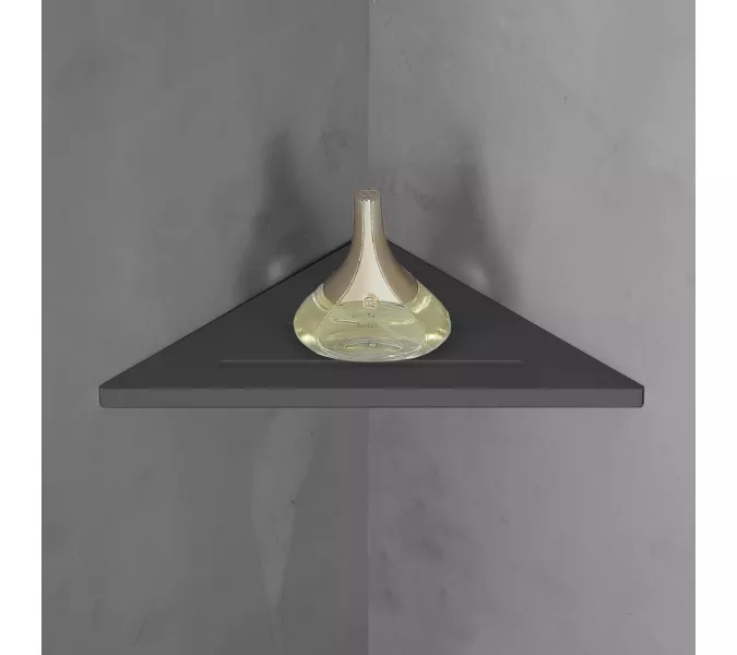 Угловая полочка для ванной комнаты ABBER Stein AS1652LMB черная матовая, Выбрать цвет: Черный матовый, Выбрать размер: 40*40