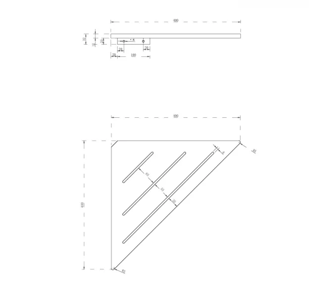 Угловая полочка для ванной комнаты ABBER Stein AS1652LMB черная матовая, Выбрать цвет: Черный матовый, Выбрать размер: 40*40, изображение 3