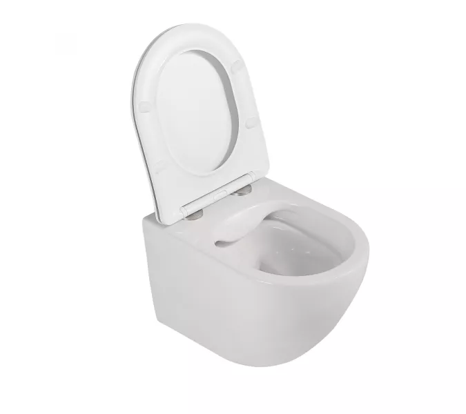 Унитаз ABBER Bequem AC1100 подвесной белый, безободковый, Выбрать цвет: Белый, изображение 4