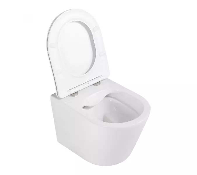 Унитаз ABBER Bequem AC1102 подвесной белый, безободковый, Выбрать цвет: Белый, изображение 2