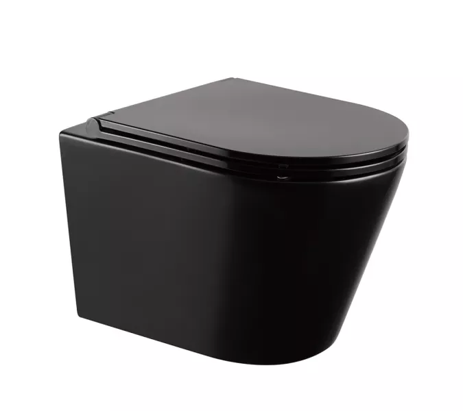 Унитаз ABBER Bequem AC1102MB подвесной черный матовый, безободковый, Выбрать цвет: Черный матовый