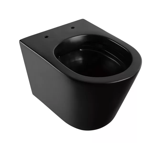 Унитаз ABBER Bequem AC1102MB подвесной черный матовый, безободковый, Выбрать цвет: Черный матовый, изображение 6