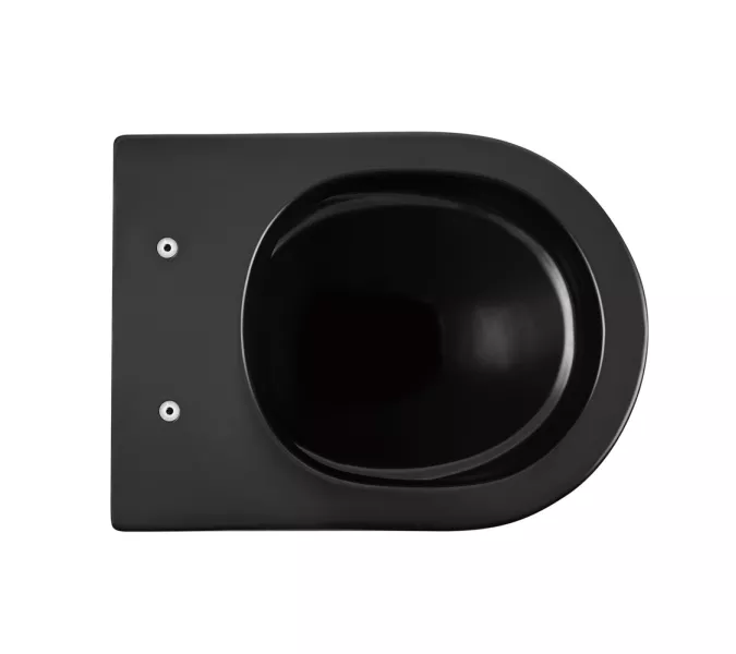 Унитаз ABBER Bequem AC1102MB подвесной черный матовый, безободковый, Выбрать цвет: Черный матовый, изображение 7