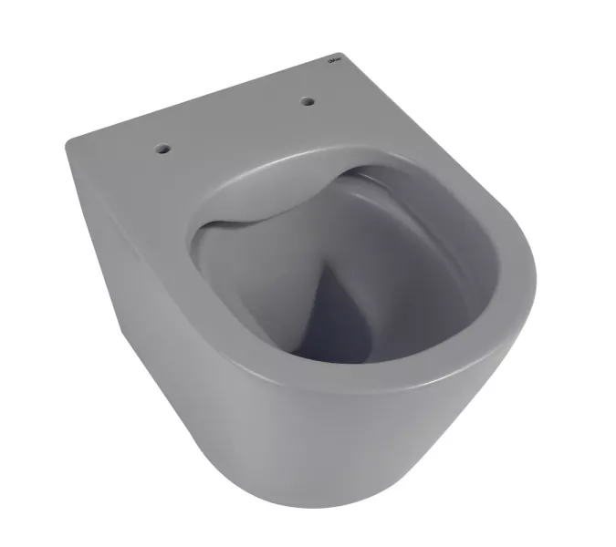 Унитаз ABBER Bequem AC1102MG подвесной серый матовый, безободковый, Выбрать цвет: Серый матовый, изображение 8