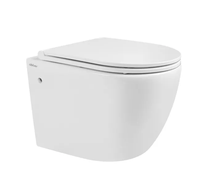Унитаз ABBER Bequem AC1103 подвесной белый, безободковый, Выбрать цвет: Белый