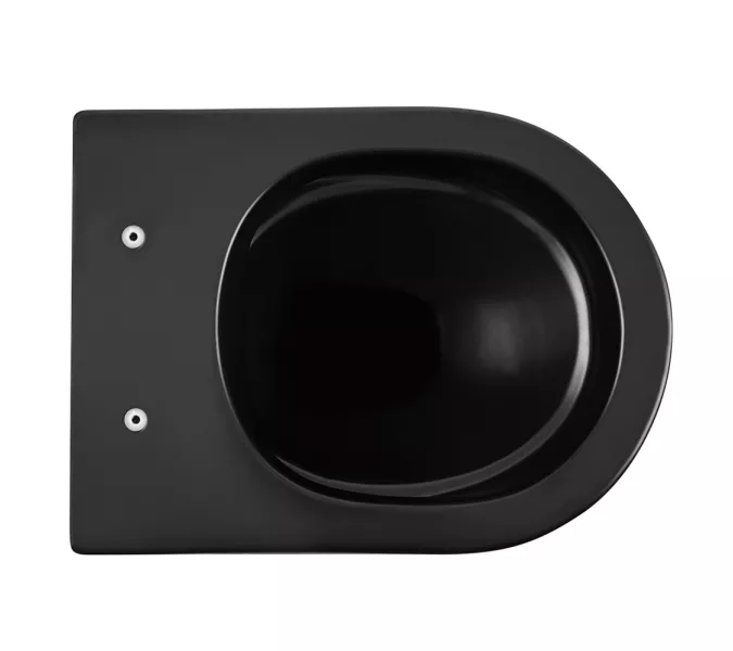 Унитаз ABBER Bequem AC1103MB подвесной черный матовый, безободковый, Выбрать цвет: Черный матовый, изображение 3