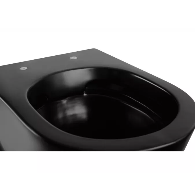 Унитаз ABBER Bequem AC1103MB подвесной черный матовый, безободковый, Выбрать цвет: Черный матовый, изображение 4