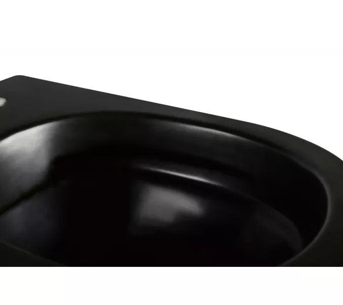 Унитаз ABBER Bequem AC1103MB подвесной черный матовый, безободковый, Выбрать цвет: Черный матовый, изображение 5