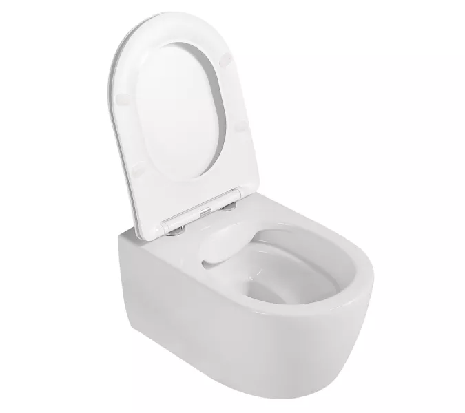 Унитаз ABBER Bequem AC1104 подвесной белый, безободковый, Выбрать цвет: Белый, изображение 6