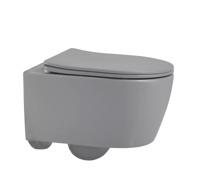 Унитаз ABBER Bequem AC1104MG подвесной серый матовый, безободковый, Выбрать цвет: Серый матовый