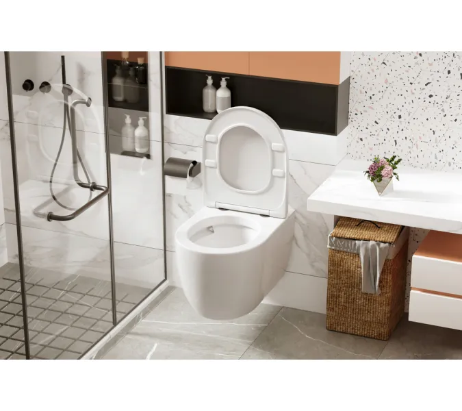 Унитаз ABBER Bequem AC1105P подвесной белый с импульсным смывом, изображение 4