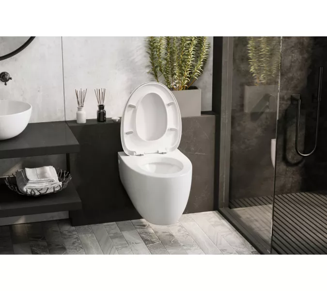 Унитаз ABBER Bequem AC1107P подвесной белый с импульсным смывом, изображение 4