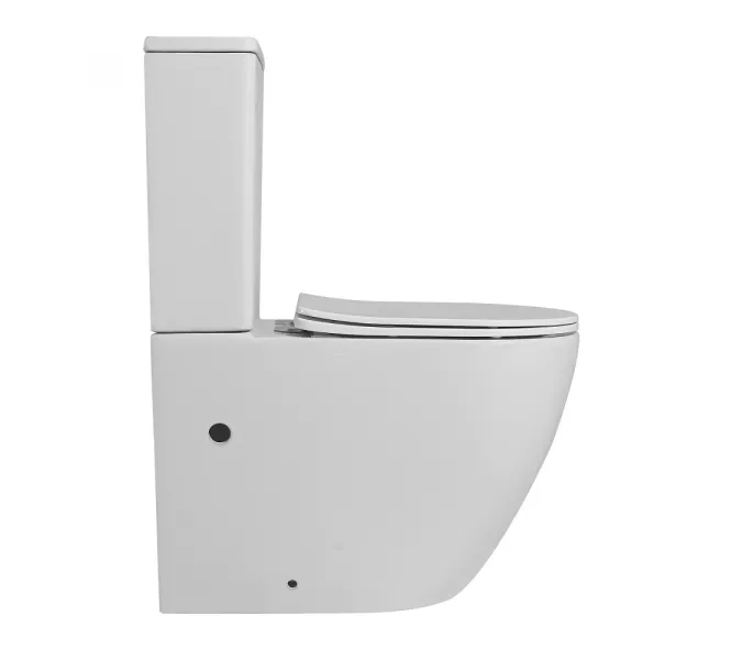 Унитаз ABBER Bequem AC1110 компакт белый, безободковый, изображение 2