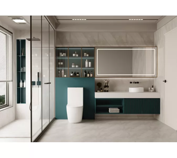 Унитаз ABBER Bequem AC1110 компакт белый, безободковый, изображение 7