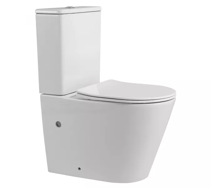Унитаз ABBER Bequem AC1112 компакт белый, безободковый, Выбрать цвет: Белый