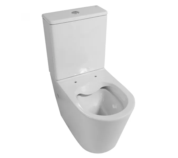 Унитаз ABBER Bequem AC1112 компакт белый, безободковый, Выбрать цвет: Белый, изображение 5