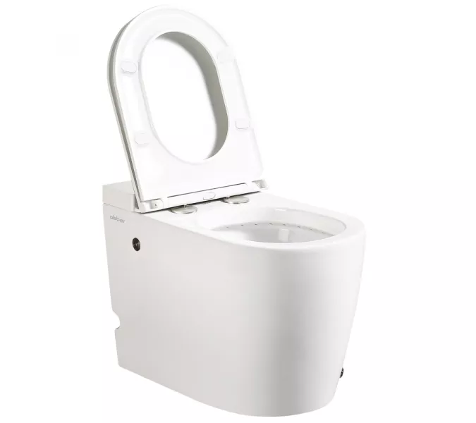 Унитаз ABBER Bequem AC1114P приставной белый с импульсным смывом, изображение 3