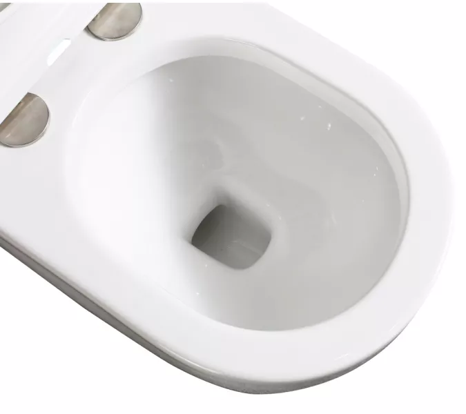 Унитаз ABBER Bequem AC1114P приставной белый с импульсным смывом, изображение 4