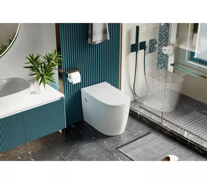 Унитаз ABBER Bequem AC1114P приставной белый с импульсным смывом, изображение 7