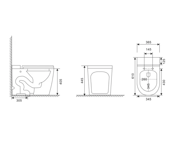 Унитаз ABBER Bequem AC1114P приставной белый с импульсным смывом, изображение 9