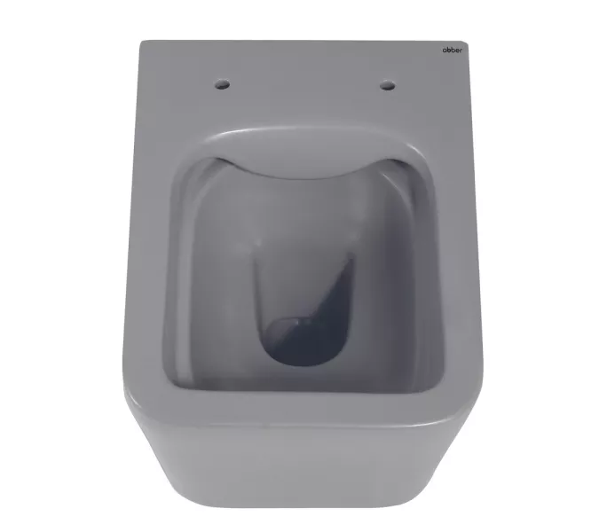 Унитаз ABBER Rechteck AC1201MG подвесной серый матовый, безободковый, Выбрать цвет: Серый матовый, изображение 8