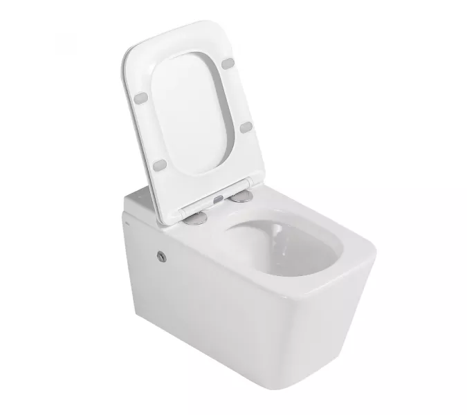 Унитаз ABBER Rechteck AC1202P подвесной белый с импульсным смывом, изображение 4