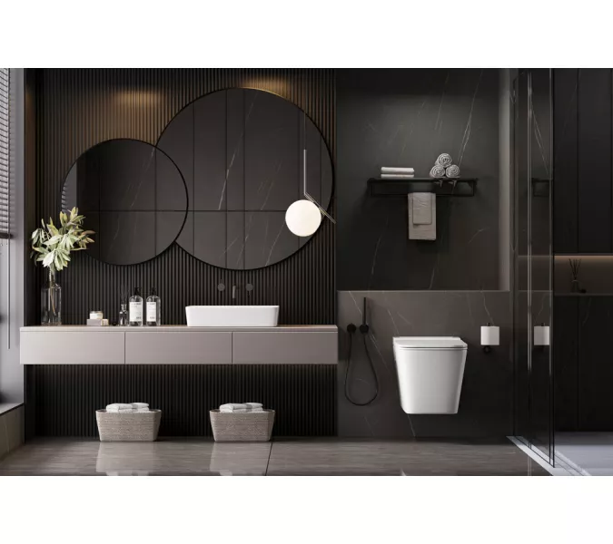 Унитаз ABBER Rechteck AC1202P подвесной белый с импульсным смывом, изображение 8