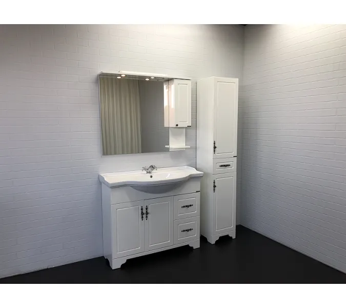 COMFORTY. Зеркало-шкаф "Севилья-100" слоновая кость, Выбрать размер: 100, изображение 8