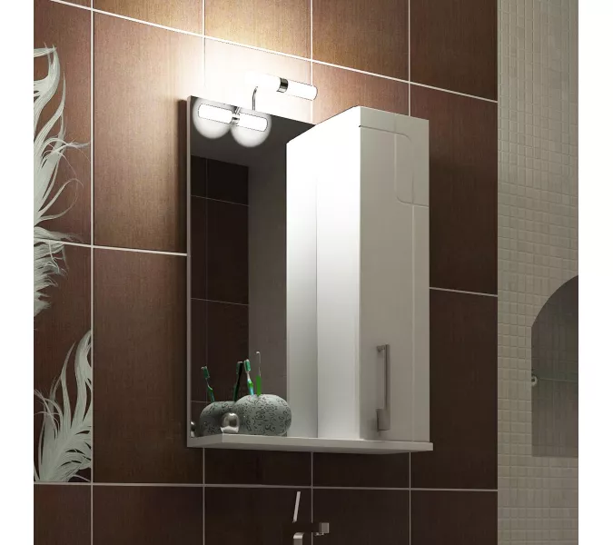 Зеркало-шкаф  Triton Диана 55 R с подсветкой, изображение 2