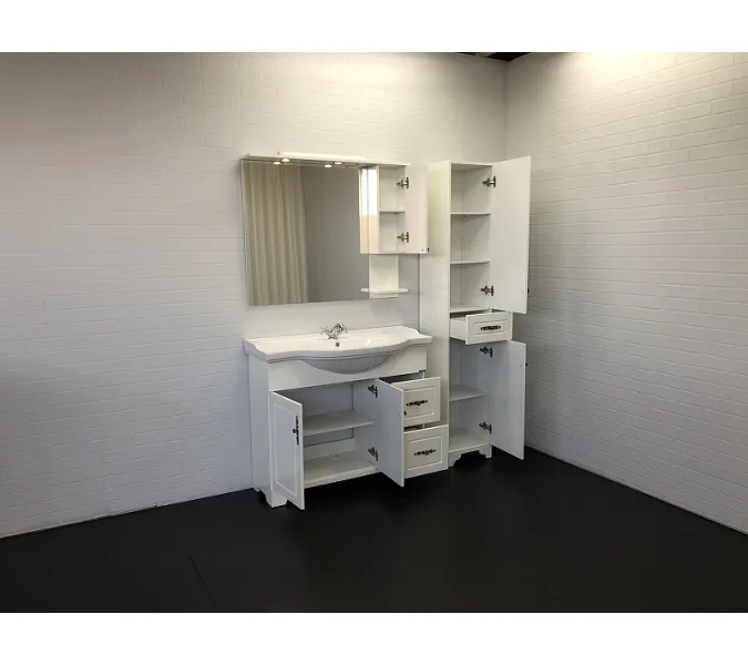 COMFORTY. Зеркало-шкаф "Севилья-100" слоновая кость, Выбрать размер: 100, изображение 9