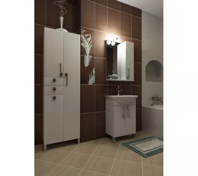 Зеркало-шкаф  Triton Диана 55 R с подсветкой, изображение 3