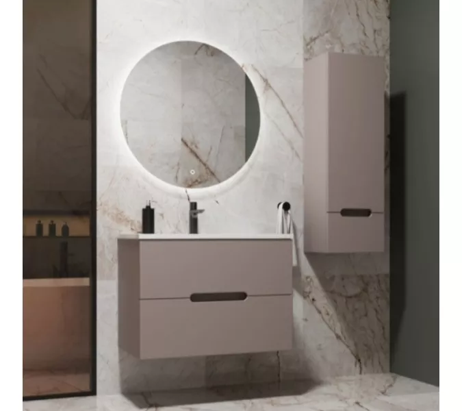 Тумба подвесная Style Line  "Матис", с раковиной Classic , (2 ящика), тауп темный, эмаль, Выбрать цвет: Тауп темный, Выбрать размер: 60, изображение 6