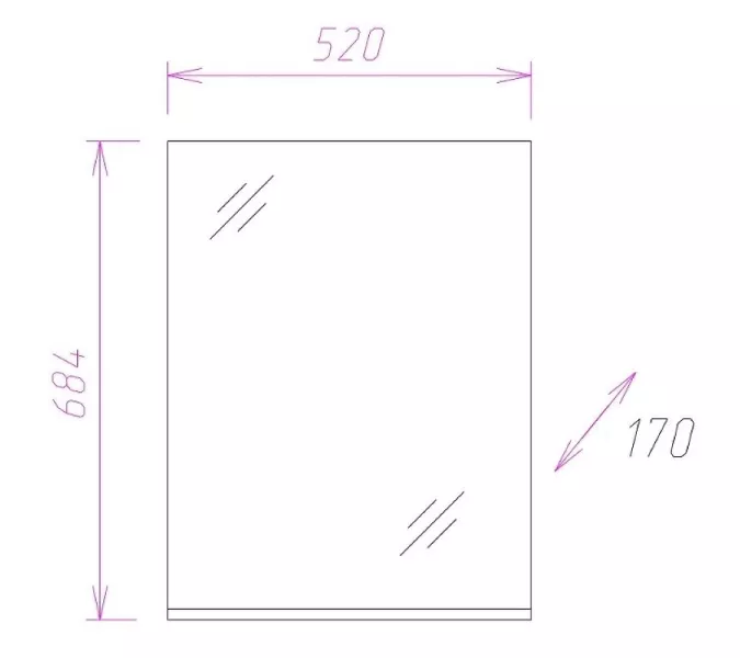 Зеркало Onika ЭКО 52 белое, изображение 9