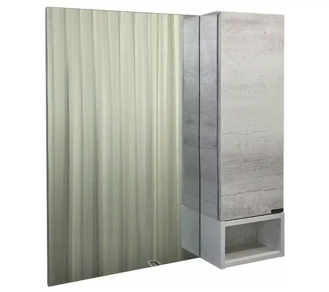 Зеркало-шкаф Comforty Прага, дуб белый, Выбрать размер: 60