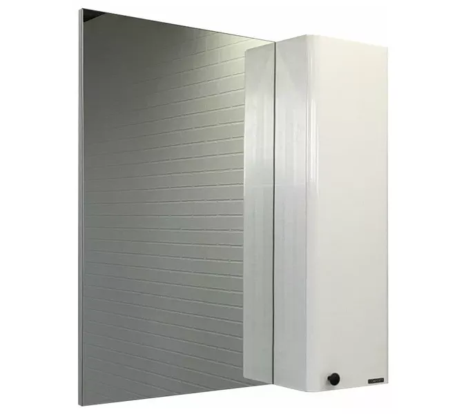 COMFORTY. Зеркало-шкаф "Амстердам-75/95" белый глянец, Выбрать размер: 75