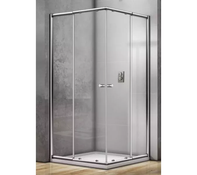 Душевые уголки Good Door  LIRA CR без поддона, Выбрать размер: 90x90, Цвет стекла: прозрачное