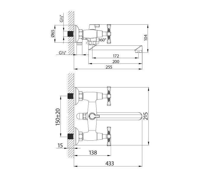 Смеситель Lemark Benefit LM2513C универсальный, изображение 2