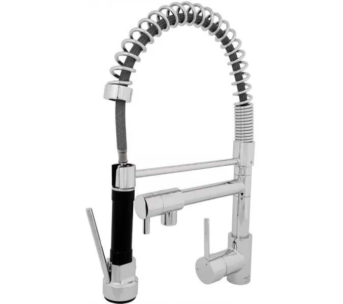 Смеситель для кухни ACWEN F85 с подключением к фильтру , с гибким изливом, душем, изображение 7