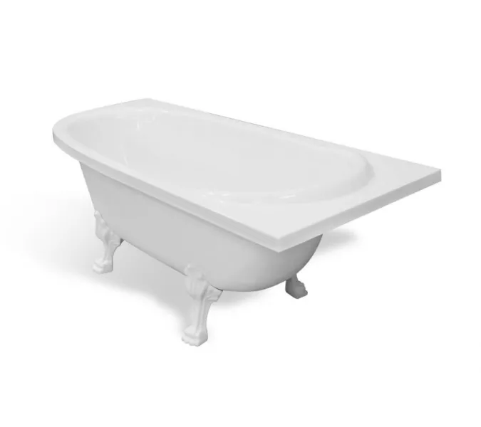 Ванна из литьевого мрамора Эстет Венеция 170x80 правая на ножках "Бронза", изображение 5