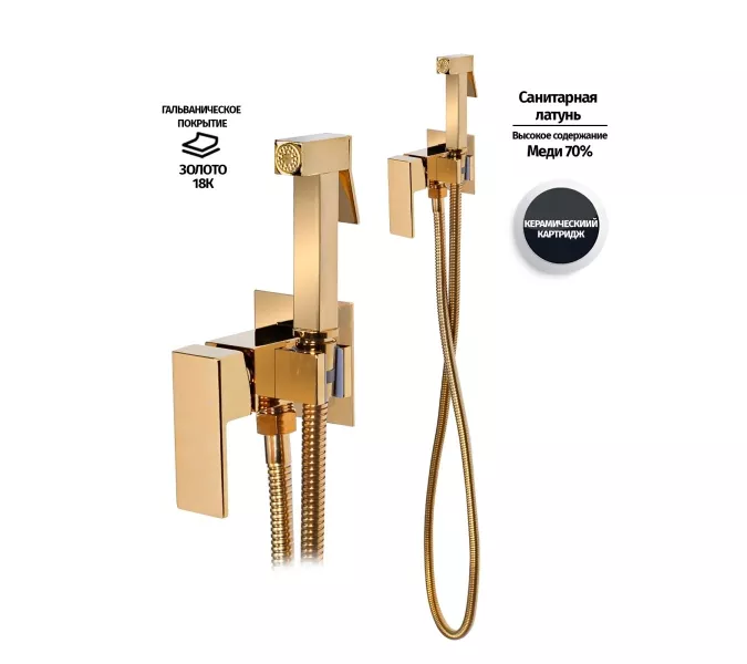 Душ гигиенический  ACWEN 82216G золото, Выбрать цвет: Золото, изображение 12