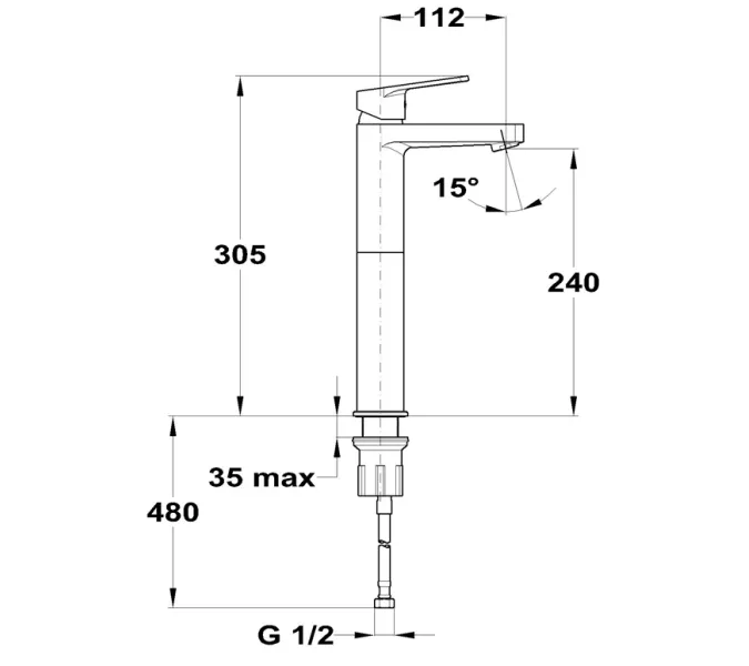 Смеситель для накладной раковины Mofem zenit 150-1963-01, изображение 5