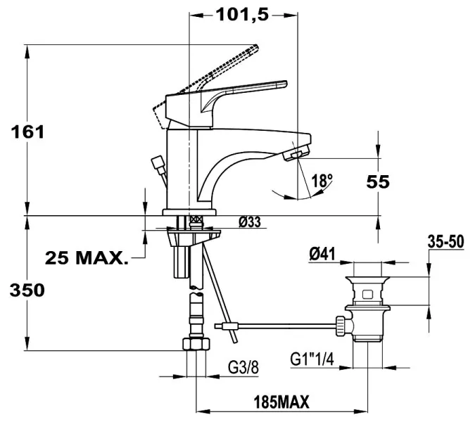 Смеситель для раковины  Mofem Pro 150-1713-00, изображение 3
