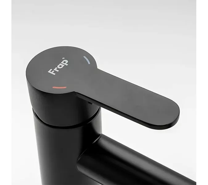 Смеситель для раковины FRAP F10801-6 черный, изображение 2