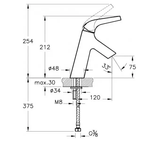 Смеситель VitrA Nest Trendy A42300EXP для раковины, изображение 5