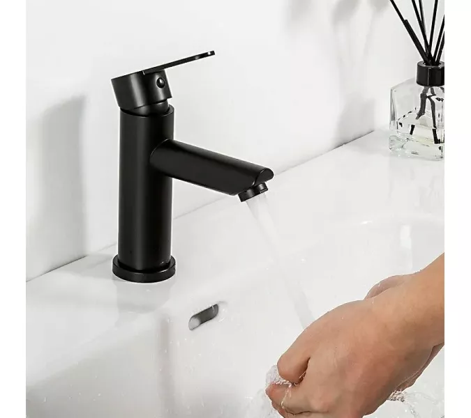 Смеситель для раковины FRAP F10801-6 черный, изображение 4