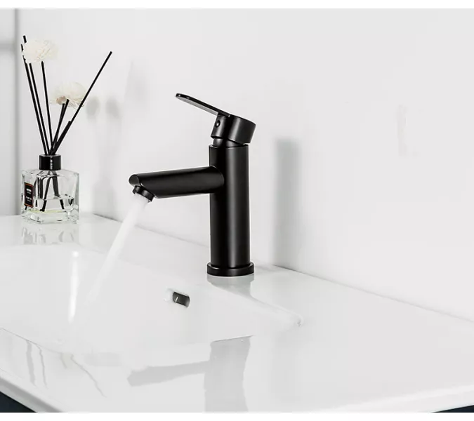 Смеситель для раковины FRAP F10801-6 черный, изображение 5