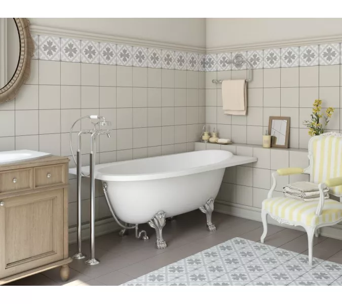 Ванна из литьевого мрамора Эстет Венеция 170x80 правая на ножках "Бронза", изображение 2