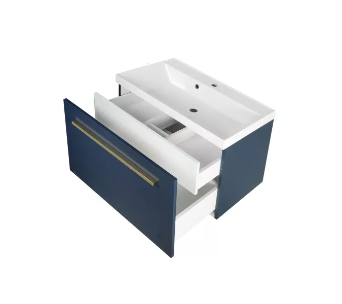 Тумба подвесная ACWEN МИРА 70/80/90 с раковиной Слим , темно-синий матовый, Выбрать размер: 80, Комплектация: с раковиной Слим 80, изображение 7